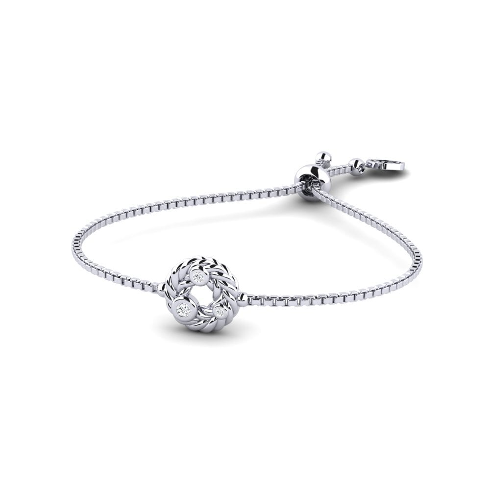 Palladium 950 Zircone Bracelet pour femme Gullie