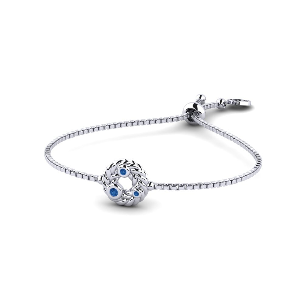 950 Palladium Dunkelblauer Zirkonia Damen armband Gullie