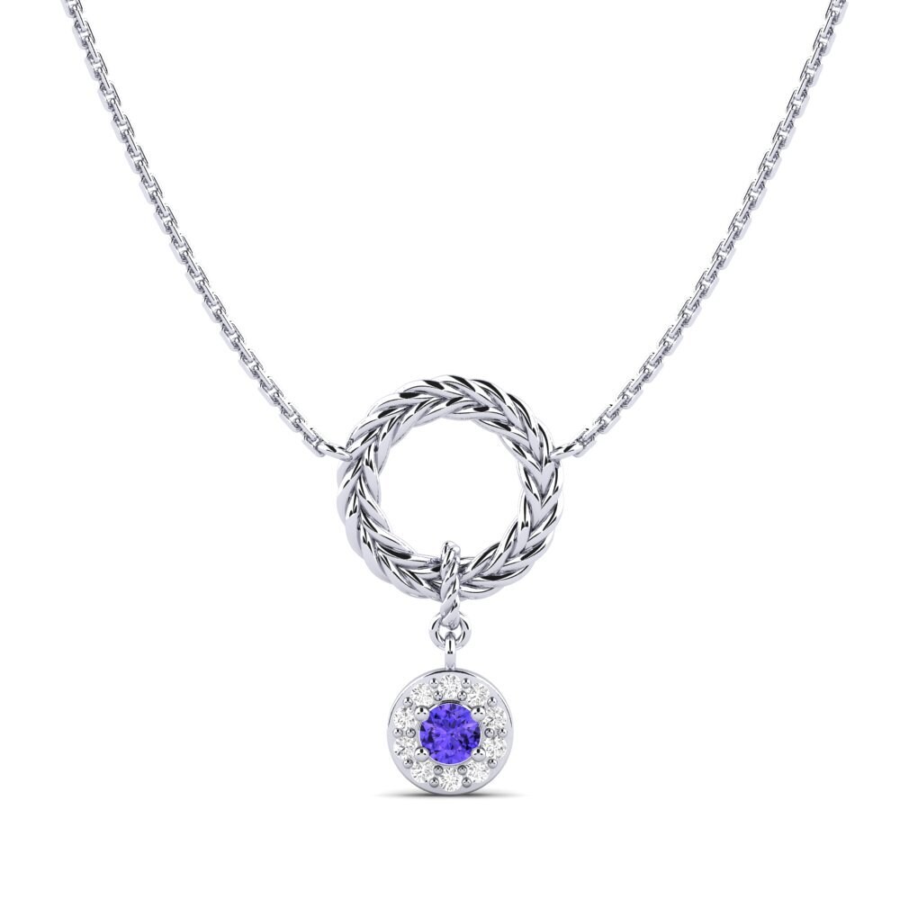 950 Platinum Tanzanite Women's Necklace Jiswa