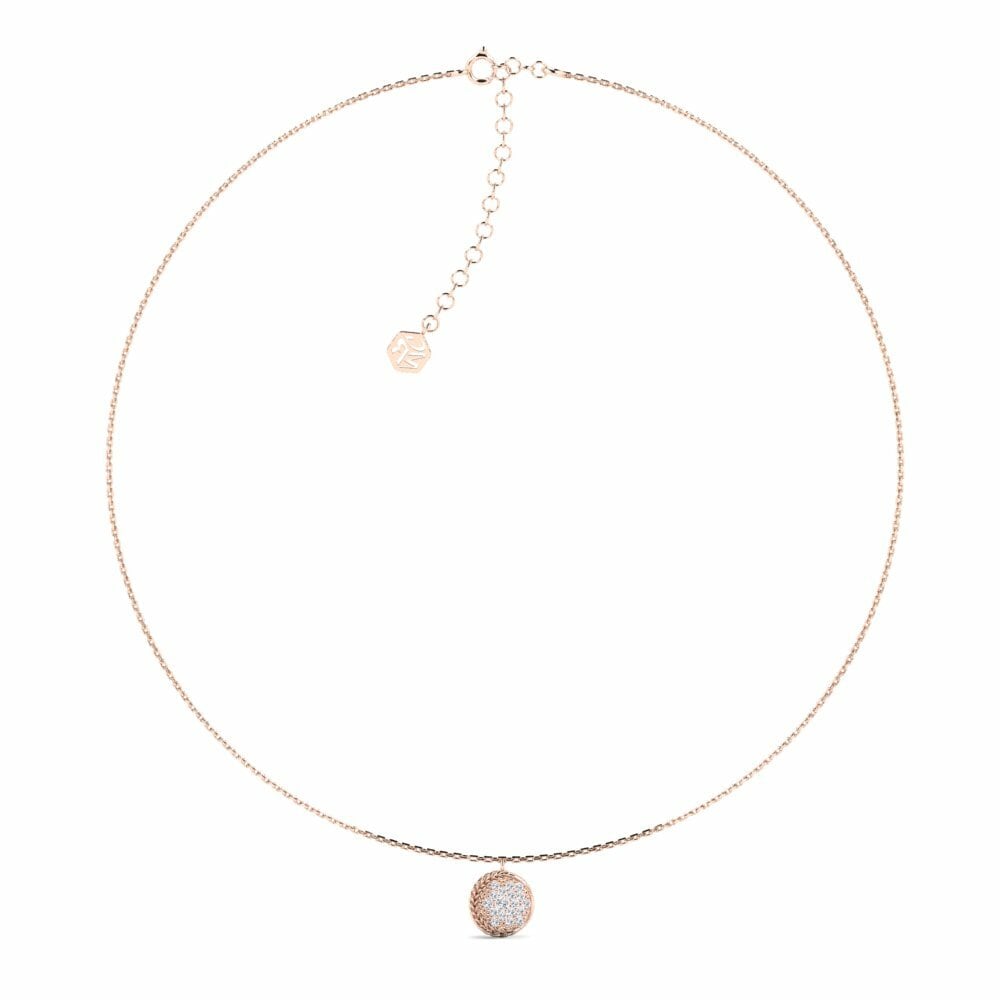 Vàng Hồng 18K Kim Cương Nhân Tạo Dây chuyền choker nữ Jollydoc