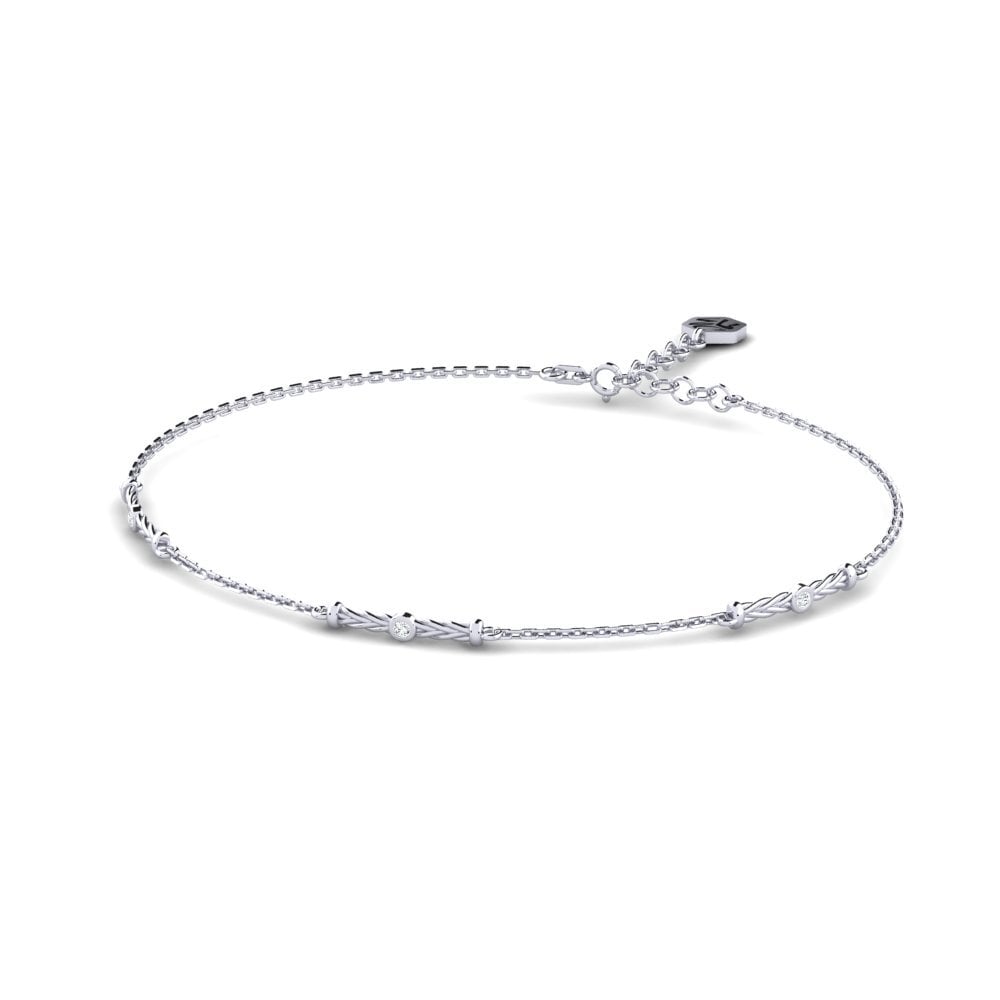 Palladium 950 Zircone Bracelet pour femme Leifa