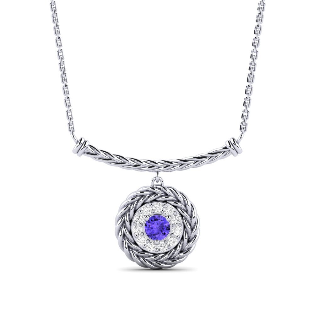 950 Platinum Tanzanite Women's Necklace Ofunika