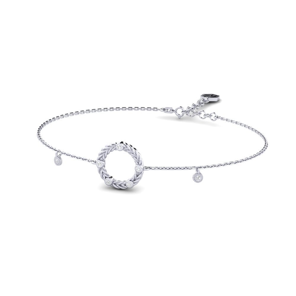 Palladium 950 Zircone Bracelet pour femme Ollega