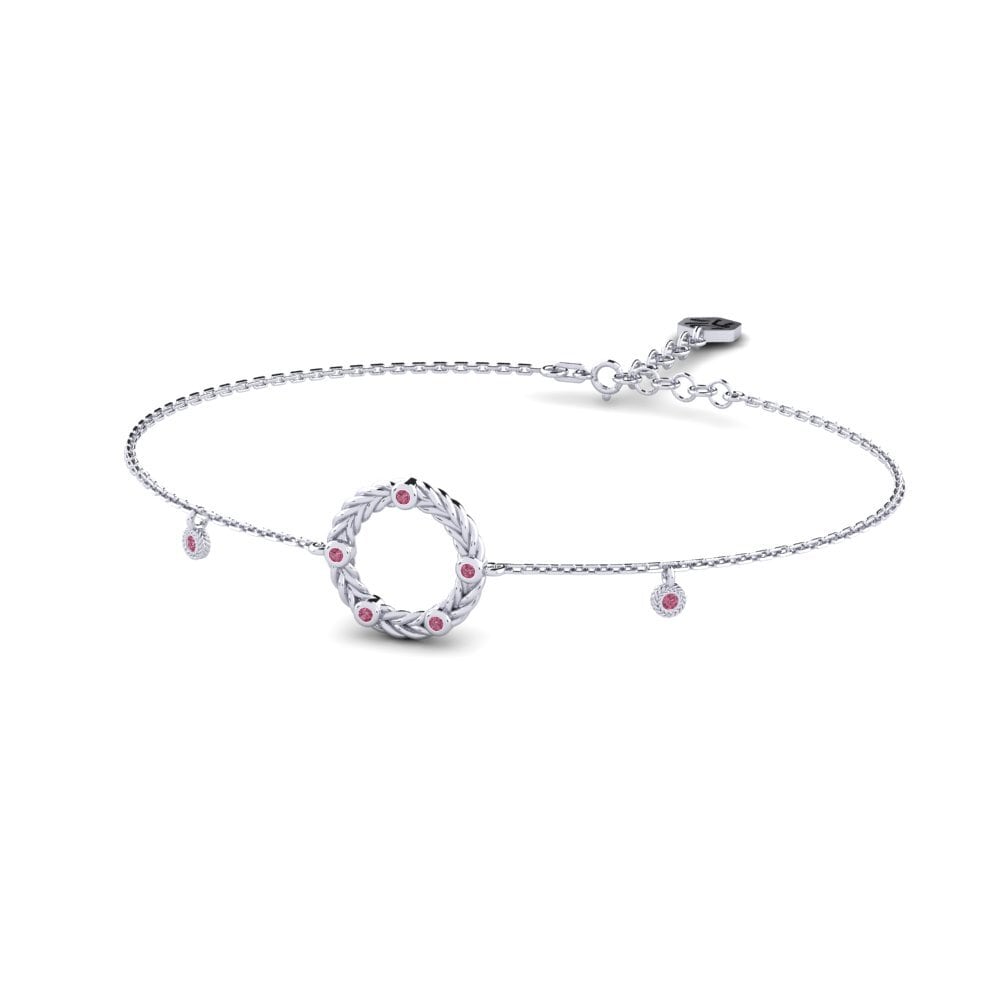 Palladium 950 Grenat de Rhodolite Bracelet pour femme Ollega