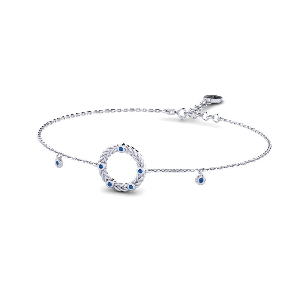 950 Palladium Dunkelblauer Zirkonia Damen armband Ollega
