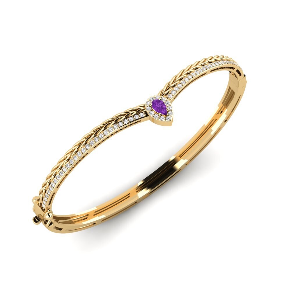 Améthyste Bracelet jonc femme Ozeanoa