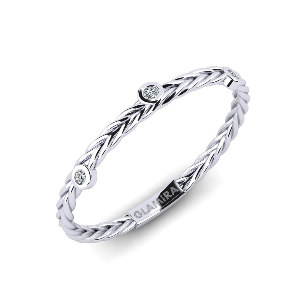 14k White Gold Zirconia Ring Pleka