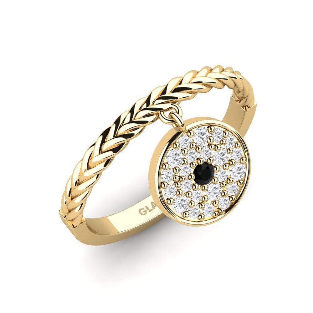 Round Black Onyx Ring Rolling