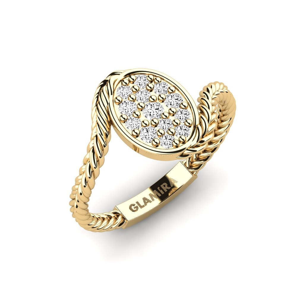 Moissanite Anneau rose Twirl