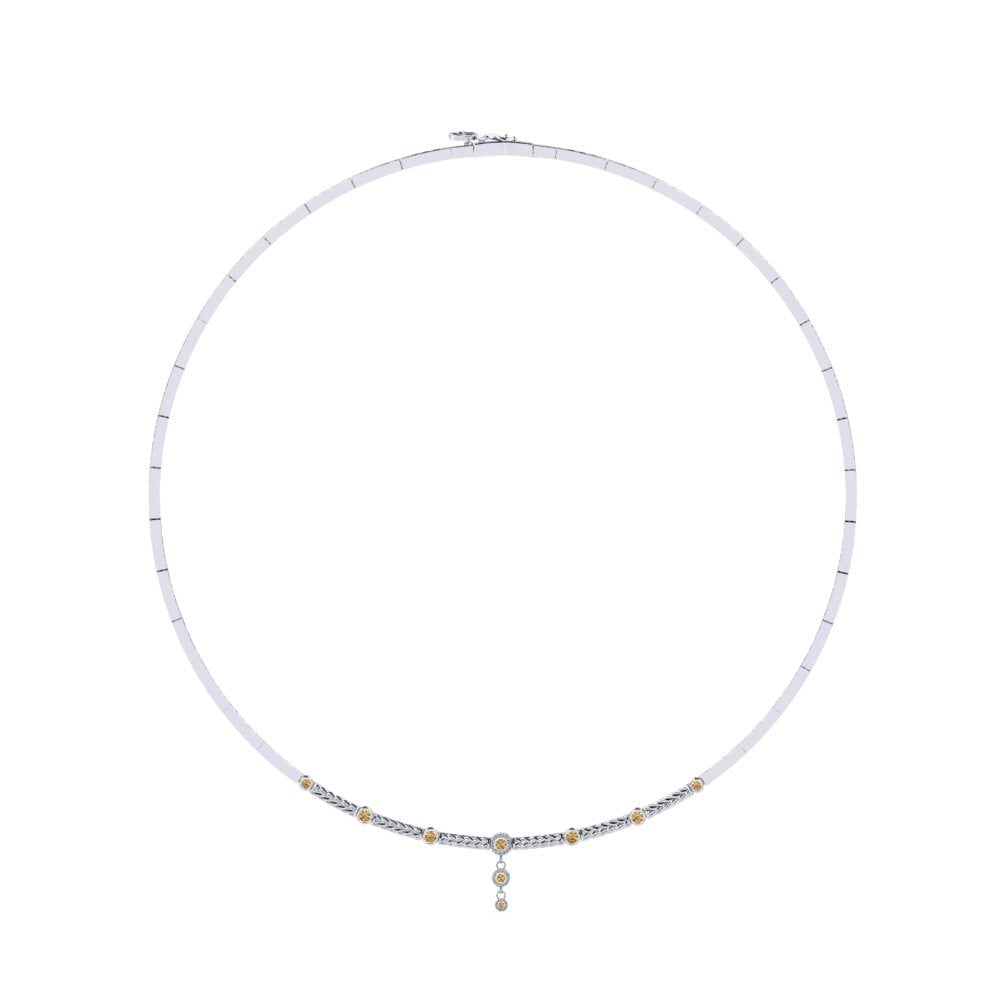 950 Platinum Brown Diamond Collier Valdemara