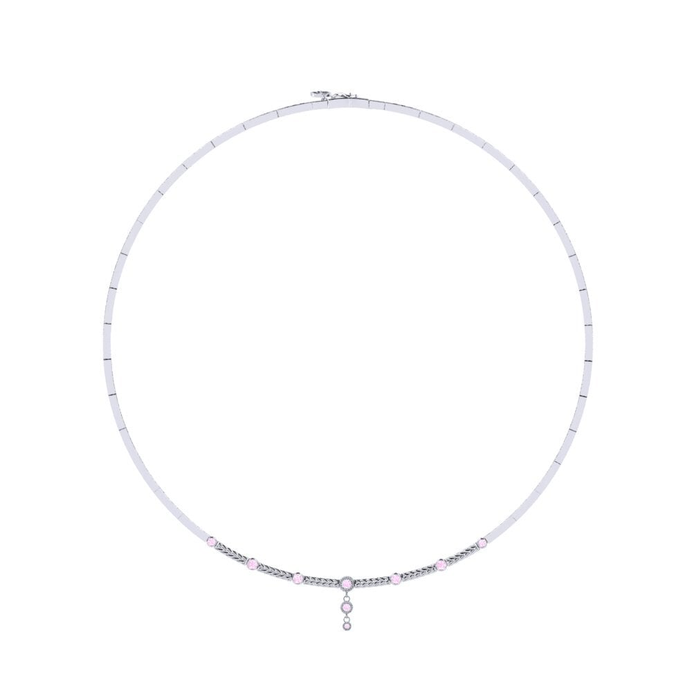 950 Platinum Pink Sapphire Collier Valdemara