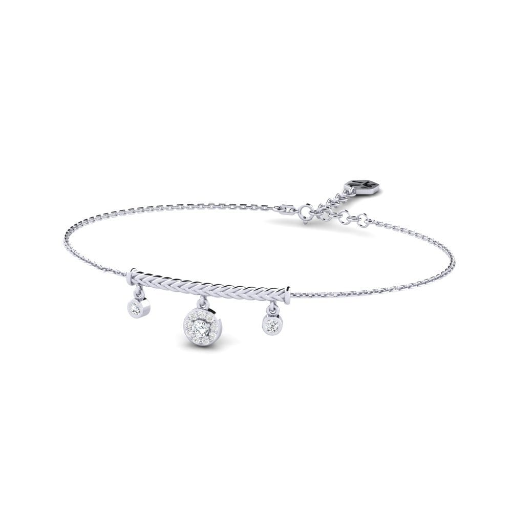 Palladium 950 Zircone Bracelet pour femme Vallapena