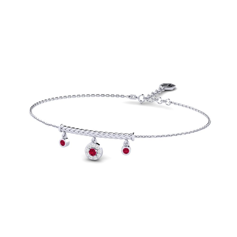 Palladium 950 Rubis Bracelet pour femme Vallapena
