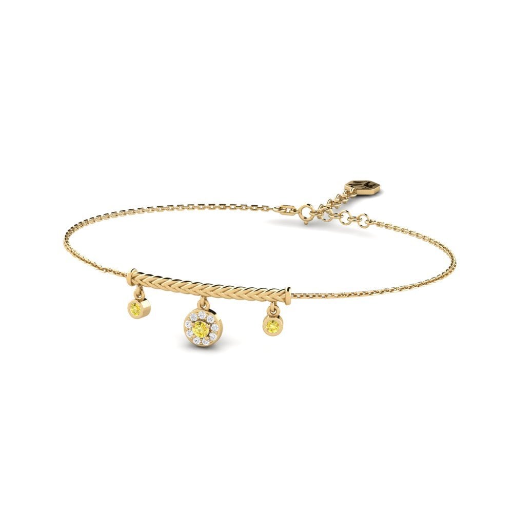 Rund Gelber Saphir Damen armband Vallapena