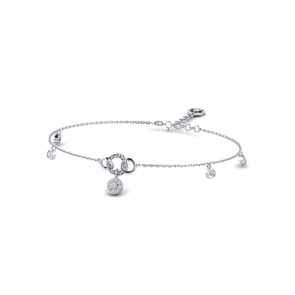 Palladium 950 Diamant De Synthèse Bracelet pour femme Verta