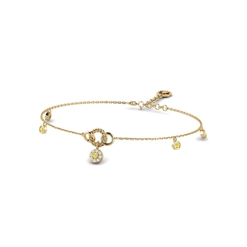 Rund Gelber Saphir Damen armband Verta