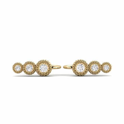 Earring Vilfred 585 Yellow Gold & White Sapphire