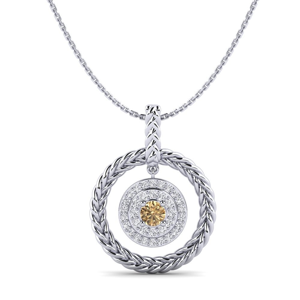 950 Platinum Brown Diamond Women's Pendant Vreugde
