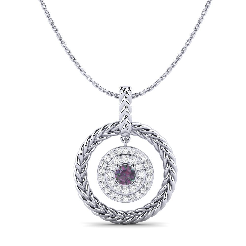 9ct White Gold Mystic Topaz Women's Pendant Vreugde
