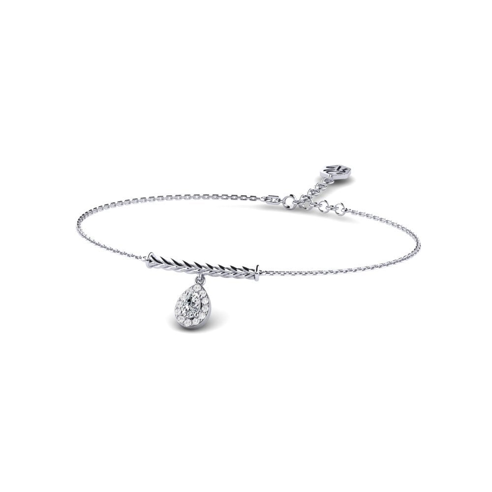 Palladium 950 Zircone Bracelet pour femme Vrijedi