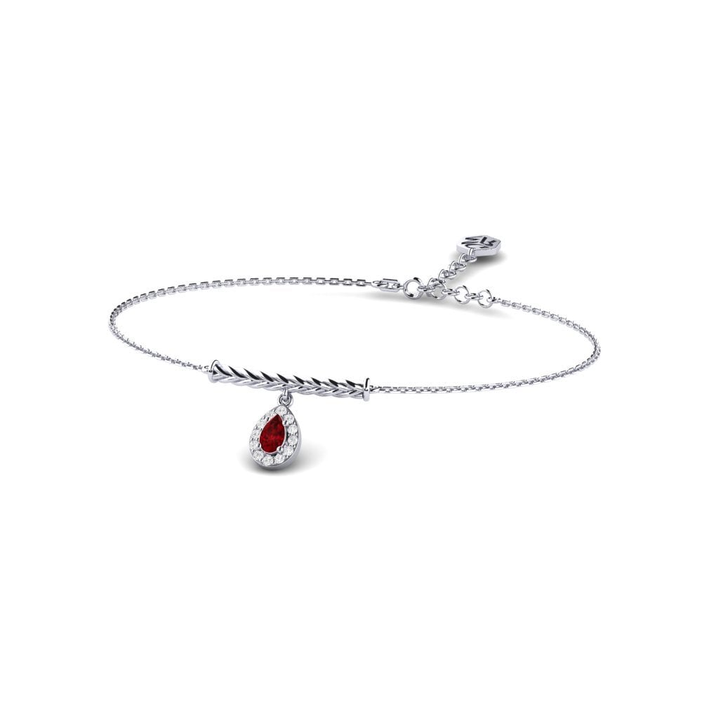 Palladium 950 Rubis Bracelet pour femme Vrijedi