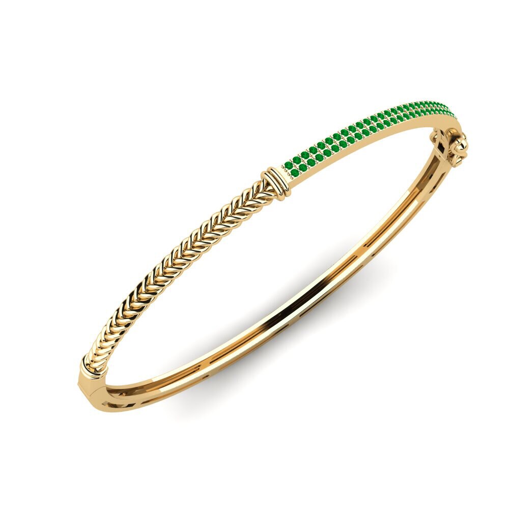 Ronde Émeraude Bracelet jonc femme Wearde