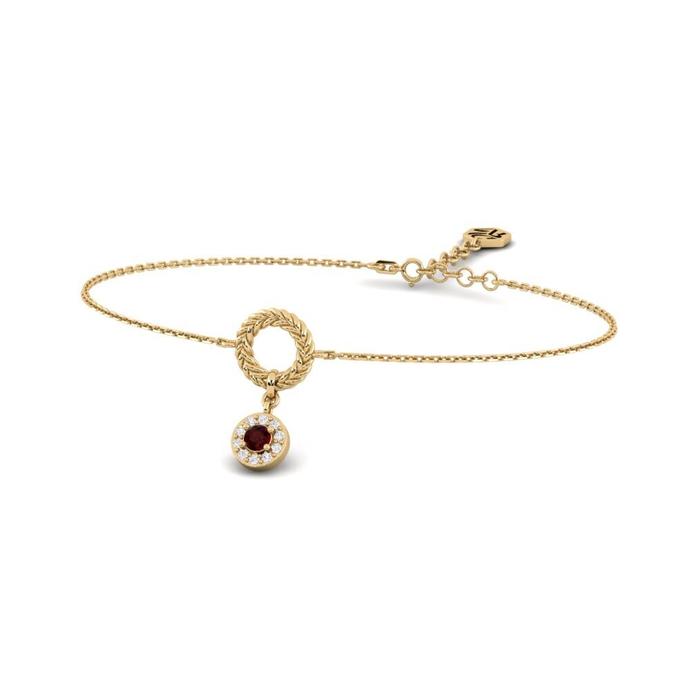 Ronde Grenat Bracelet pour femme Werd