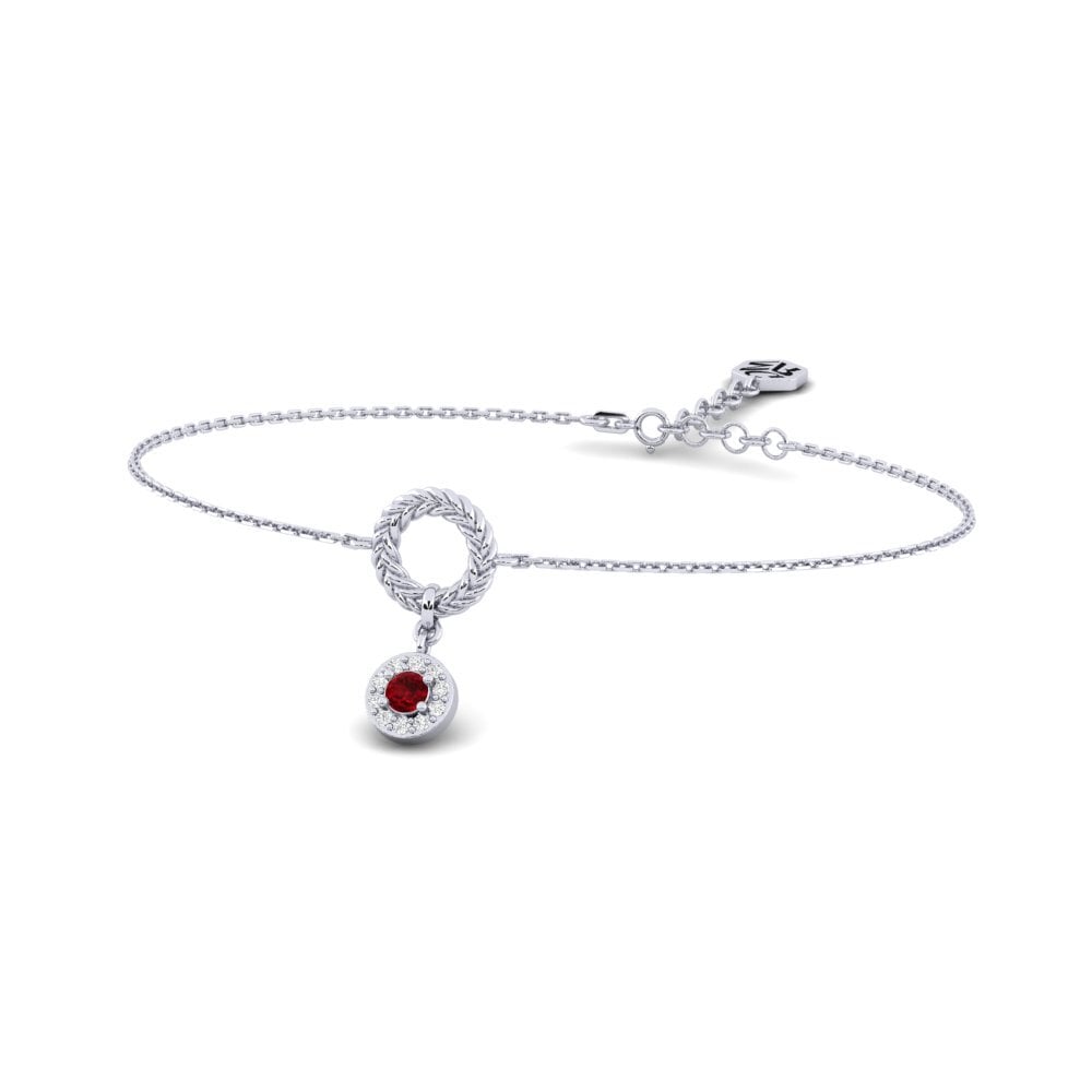 Palladium 950 Rubis Bracelet pour femme Werd