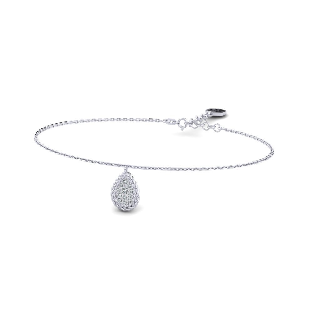 Palladium 950 Zircone Bracelet pour femme Windup