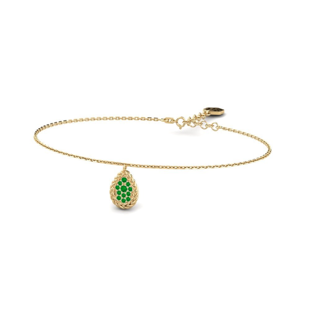 Ronde Émeraude Bracelet pour femme Windup