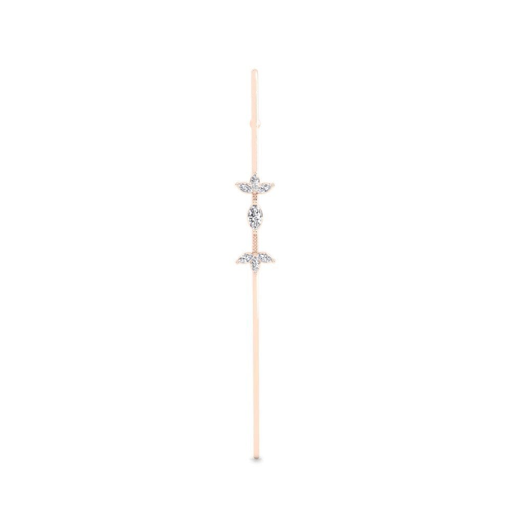 Rotgold 750 Labor-gezüchteter Diamant Ohrpiercings Anthoy