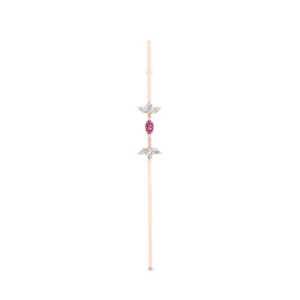 Rotgold 585 Rhodolit-Granat Ohrpiercings Anthoy
