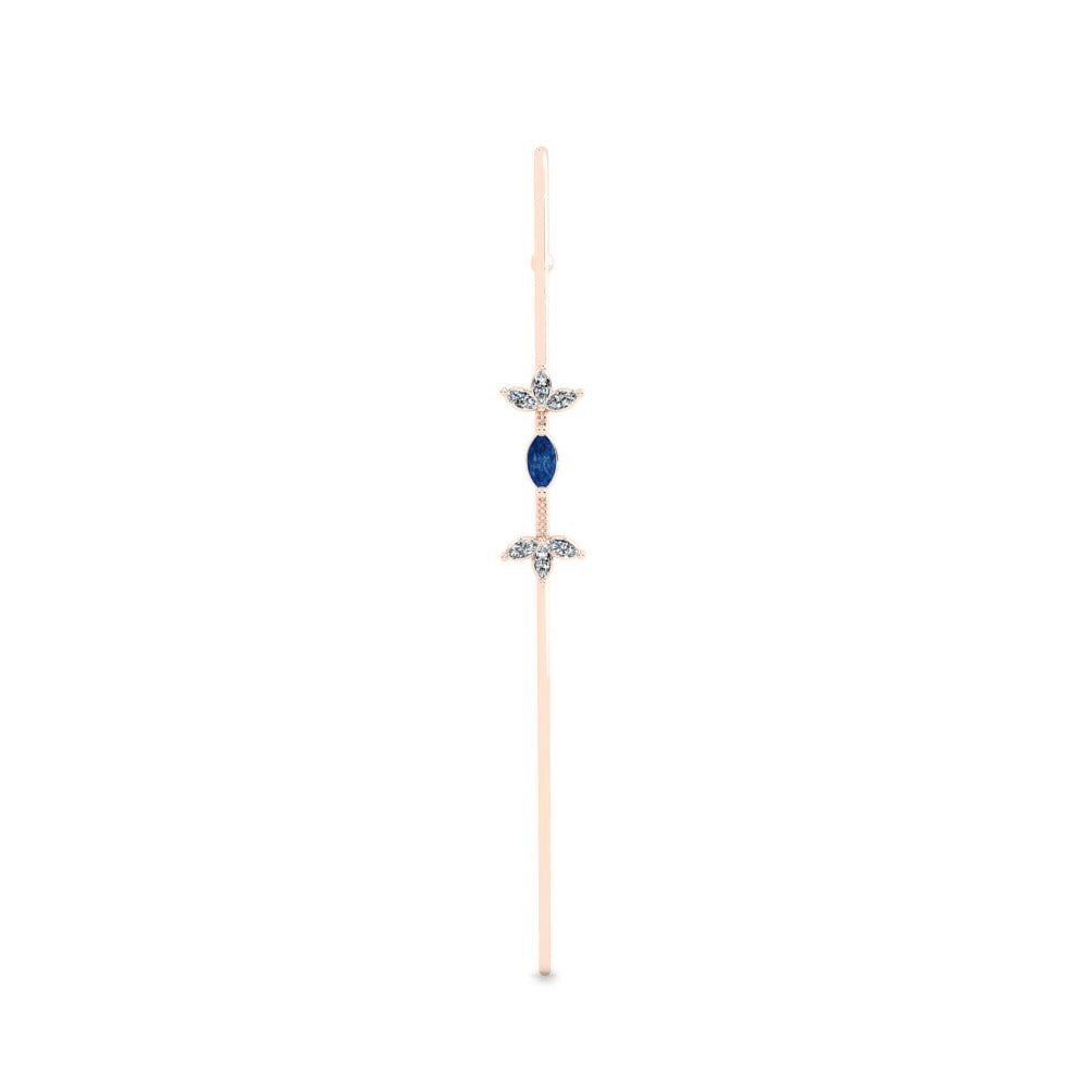9ct Rose Gold Dark Blue Zirconia Ear Piercing Anthoy