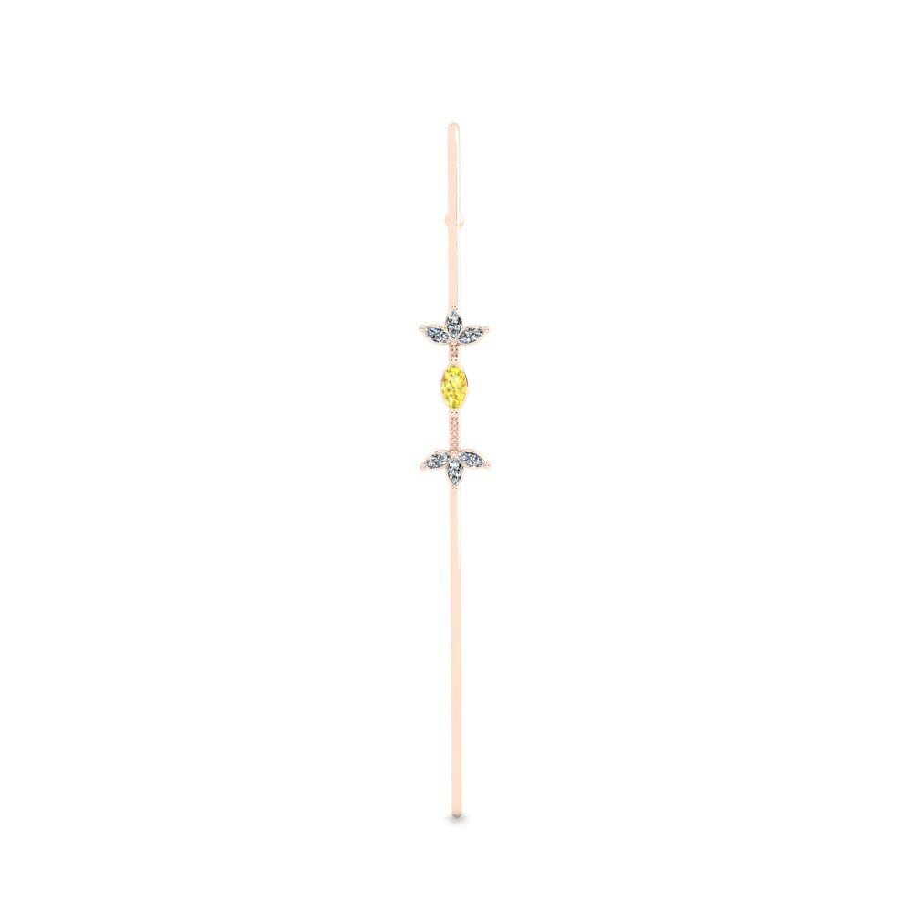 Rotgold 585 Gelber Saphir Ohrpiercings Anthoy