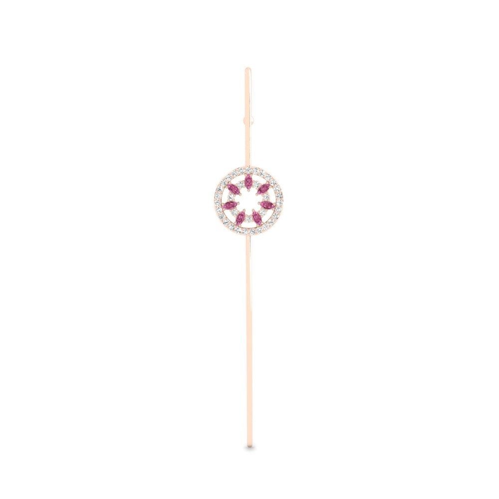 Rotgold 585 Rhodolit-Granat Ohrpiercings Aphaph