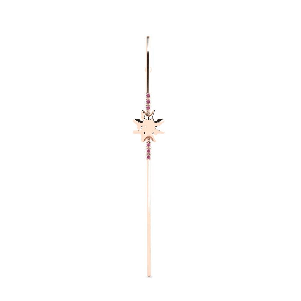 Rotgold 585 Rhodolit-Granat Ohrpiercings Asdeop