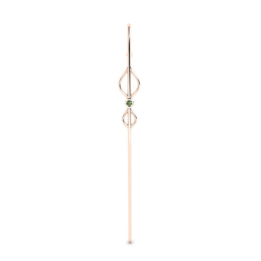 Rotgold 585 Grüner Diamant Ohrpiercings Brytta