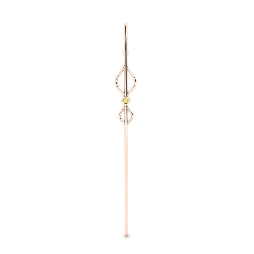 Różowe Złoto 585 Żółty Diament Piercing uszu Brytta