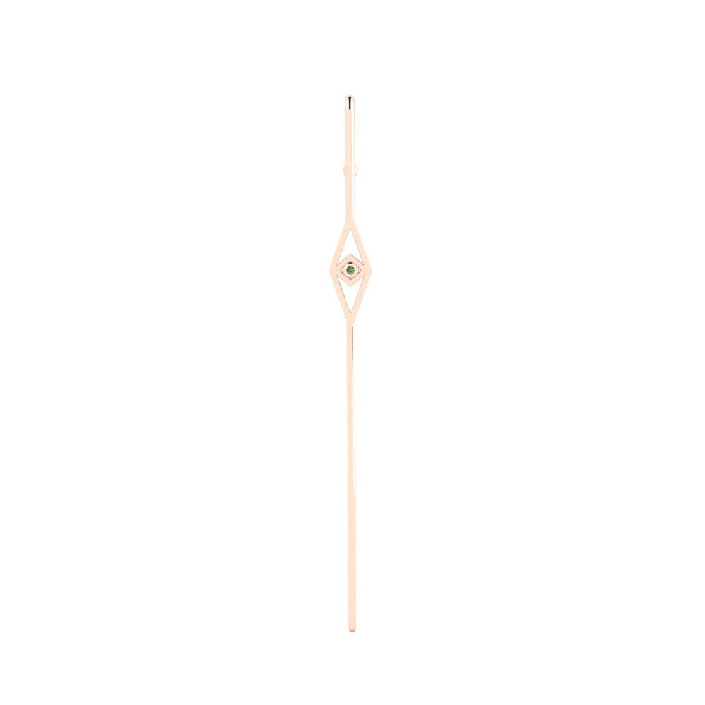 Rotgold 585 Grüner Diamant Ohrpiercings Dellele