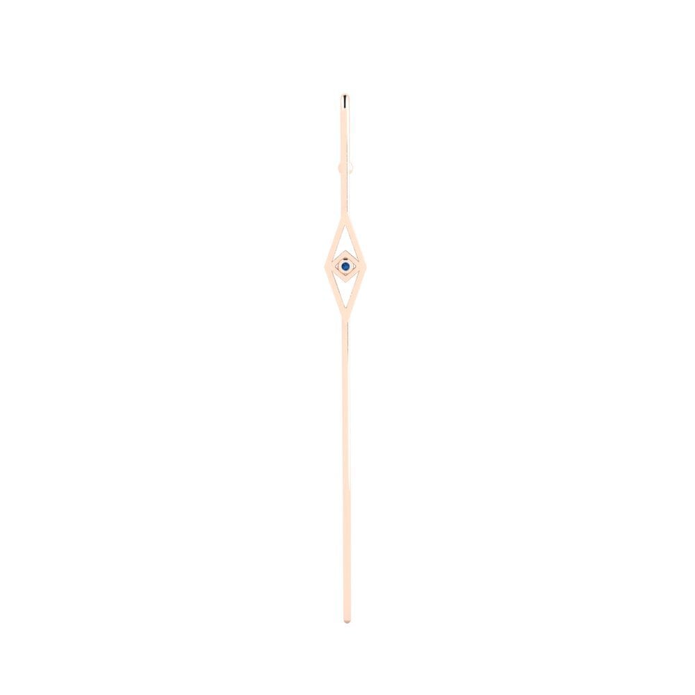 9ct Rose Gold Dark Blue Zirconia Ear Piercing Dellele