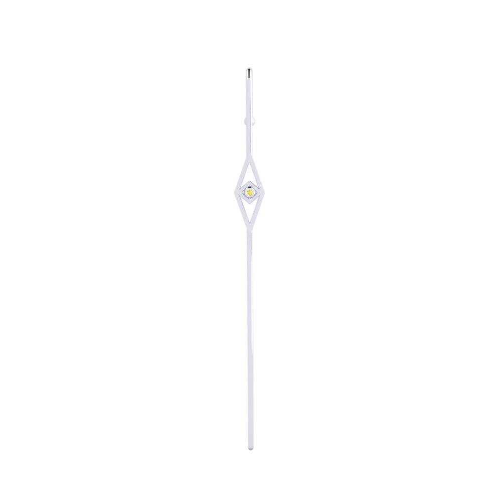 Weißsilber Gelber Saphir Ohrpiercings Dellele