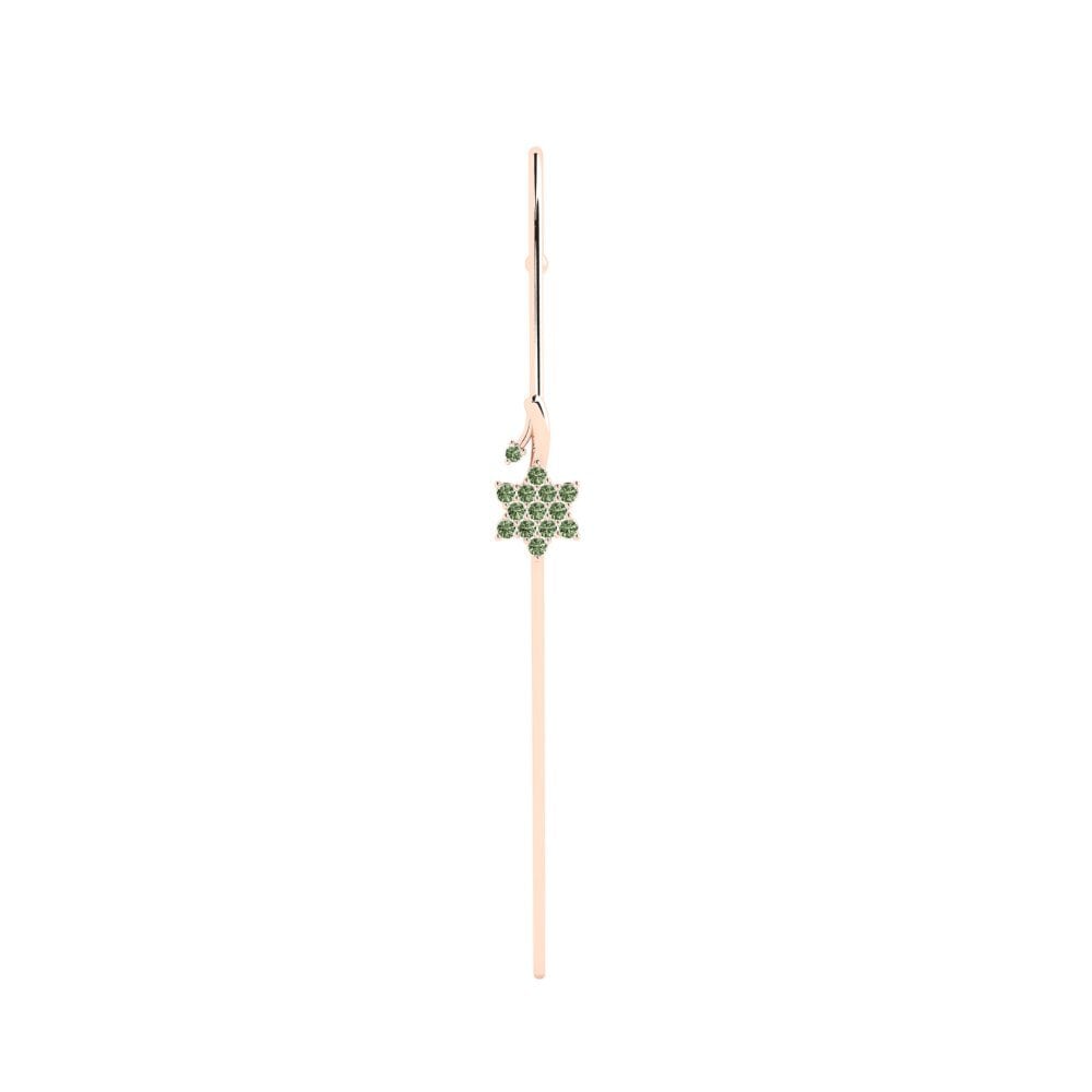 Rotgold 585 Grüner Diamant Ohrpiercings Digeal