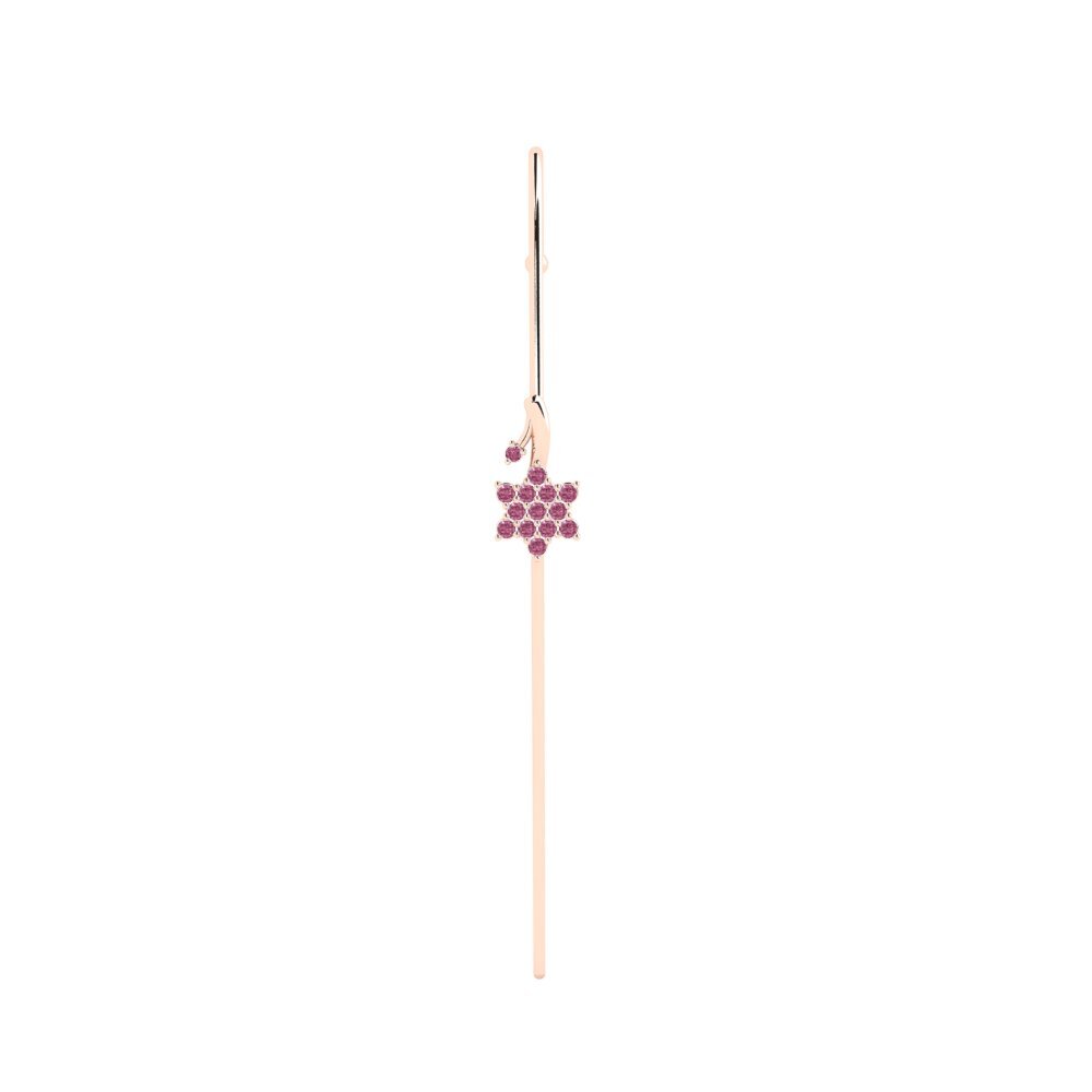 Rotgold 585 Rhodolit-Granat Ohrpiercings Digeal