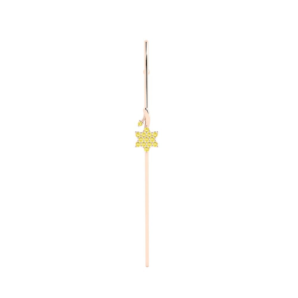 Rotgold 585 Gelber Saphir Ohrpiercings Digeal