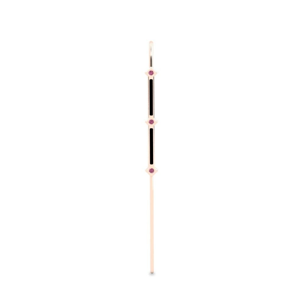 Rotgold 585 Rhodolit-Granat Ohrpiercings Discea