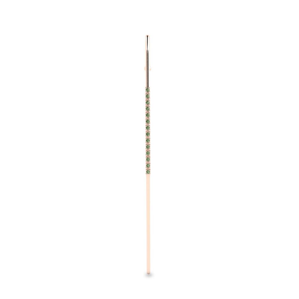 Rotgold 585 Grüner Diamant Ohrpiercings Equing