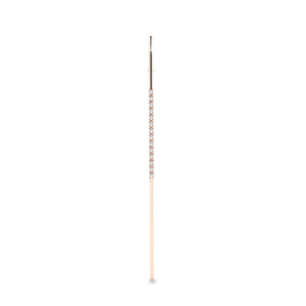 Różowe Złoto 585 Moissanit Piercing uszu Equing