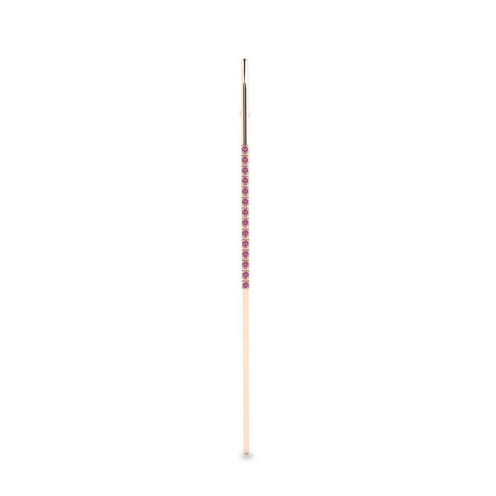 Rotgold 585 Rhodolit-Granat Ohrpiercings Equing