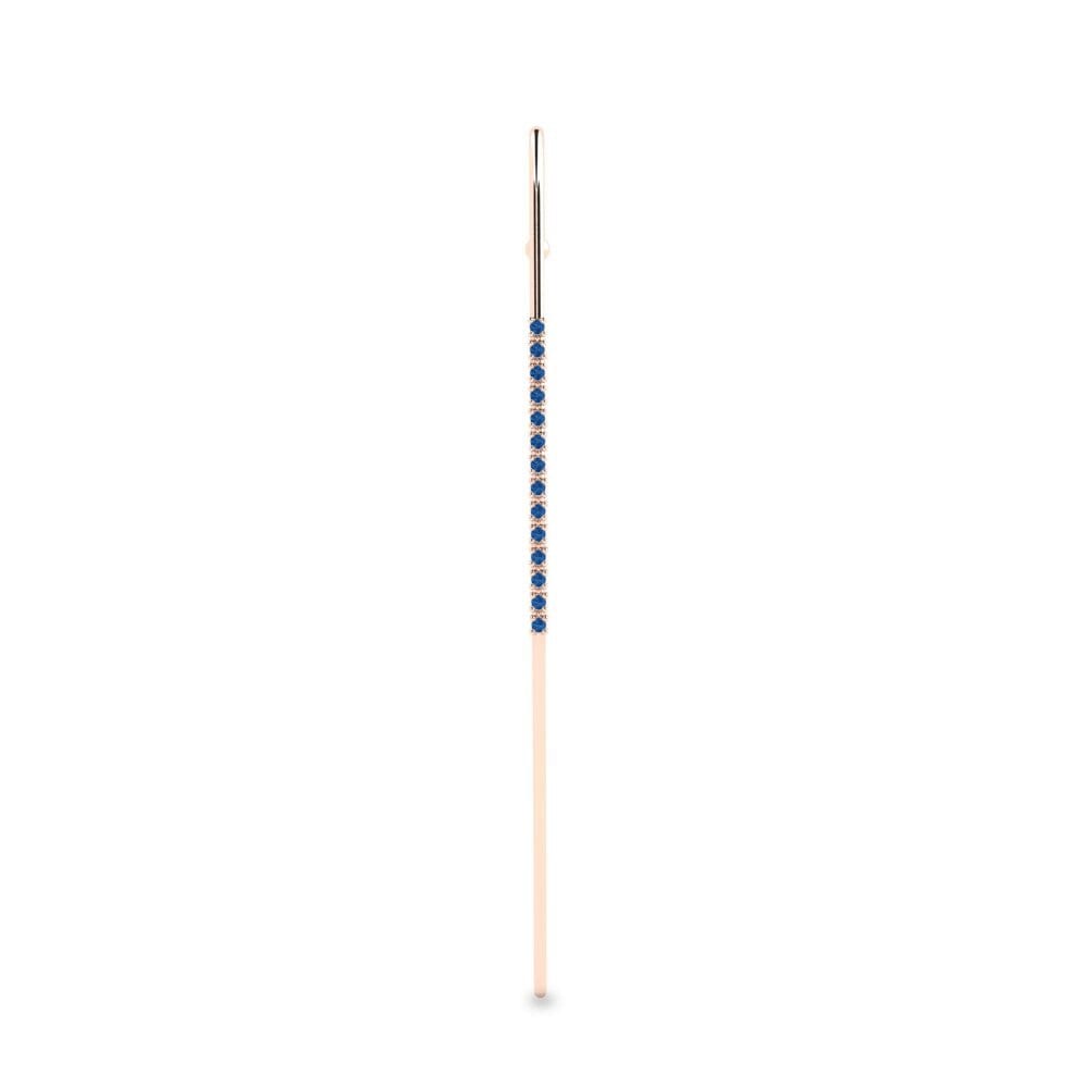 9ct Rose Gold Dark Blue Zirconia Ear Piercing Equing