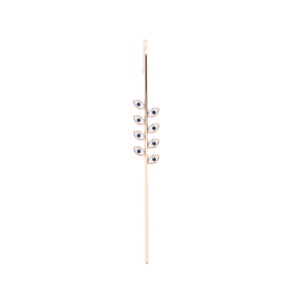 9ct Rose Gold Dark Blue Zirconia Ear Piercing Euorma